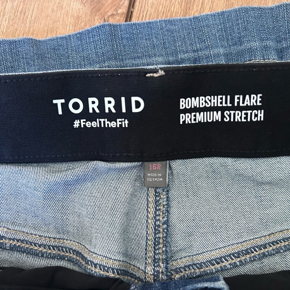 Torrid Bombshell Flare Leg Jeans- 16 - Picture 2 of 5